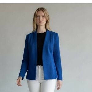 Chico Textured, Brilliant Blue, Mid weight,  Open Blazer Size 0